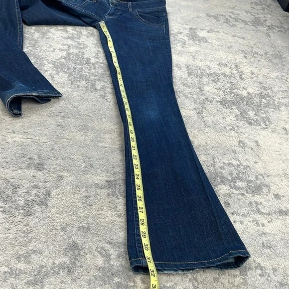 Vintage Hudson Flap Pocket Low Rise Y2K Jeans Dark Wash Sz 25 - Picture 11 of 13